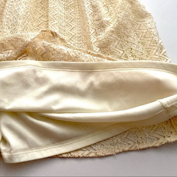 Flying Tomato Cream Lace Peasant Dress Sz Medium Embroidery Boho Aztec Tribal - Picture 6 of 11